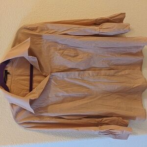 BCBG Maxazria Beige Button Down Blouse Size M